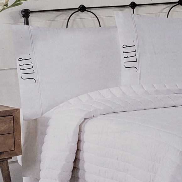 Rae Dunn Other - NWT New Two Rae Dunn Pillowcases White "Sleep"